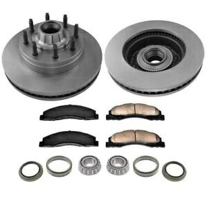 brake disc rotor 08-14フォードE150 08-15 E250 9 PCSのAPフロントローターブレーキパッドとホイールベアリング AP Front Rotor Brake Pad and Wheel Bearings for 08-14 Ford E150 08-15 E250 9 PCS【並行輸入品】