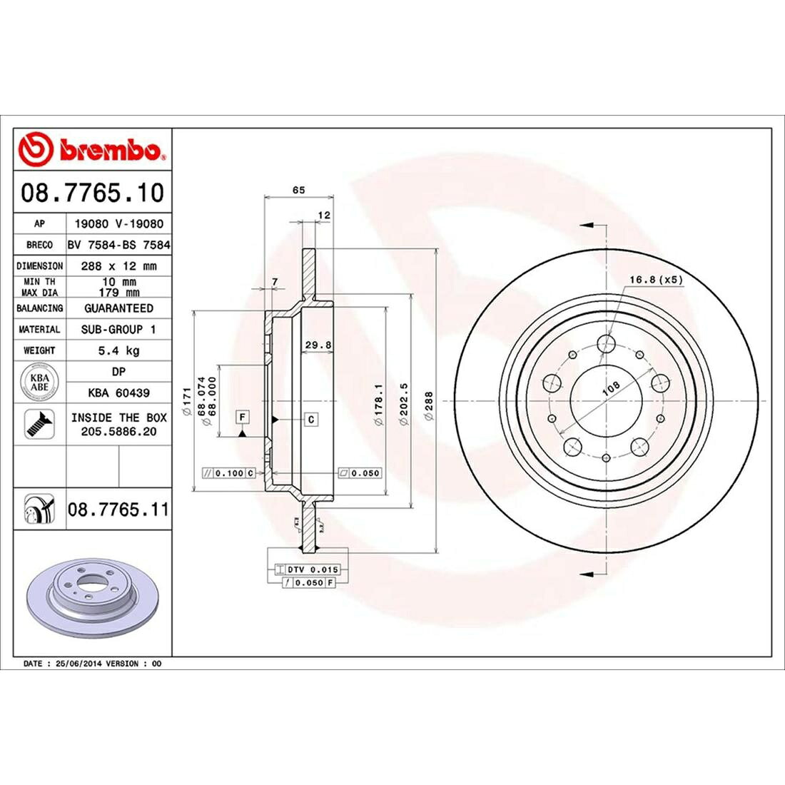 brake disc rotor 2001年から2002年のボルボV70用にセットされたフロント＆リアブレンボコーティングOEブレーキローターセット Front & Rear Brembo Coated OE Brake Rotors Set For 2001-2002 Volvo V70【並行輸入品】