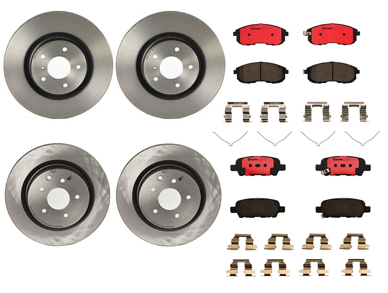 brake disc rotor Brembo Front＆Lear Brake Kit Pvt Discortors Ceramic Pads for Nissan 350Z 2004 Brembo Front & Rear Brake Kit PVT Disc Rotors Ceramic Pads For Nissan 350Z 2004【並行輸入品】