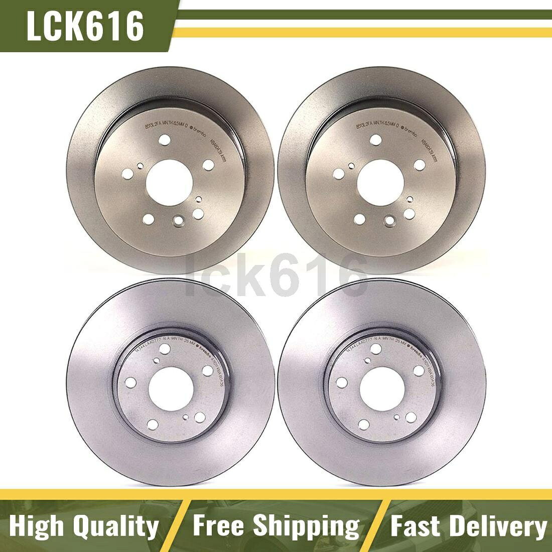 brake disc rotor 2004年から2007年のトヨタハイランダーのために4のブレンボブレーキローターフロントリアキットセット Brembo Brake Rotors Front Rear Kit Set of 4 For 2004-2007 Toyota Highlander【並行輸入品】