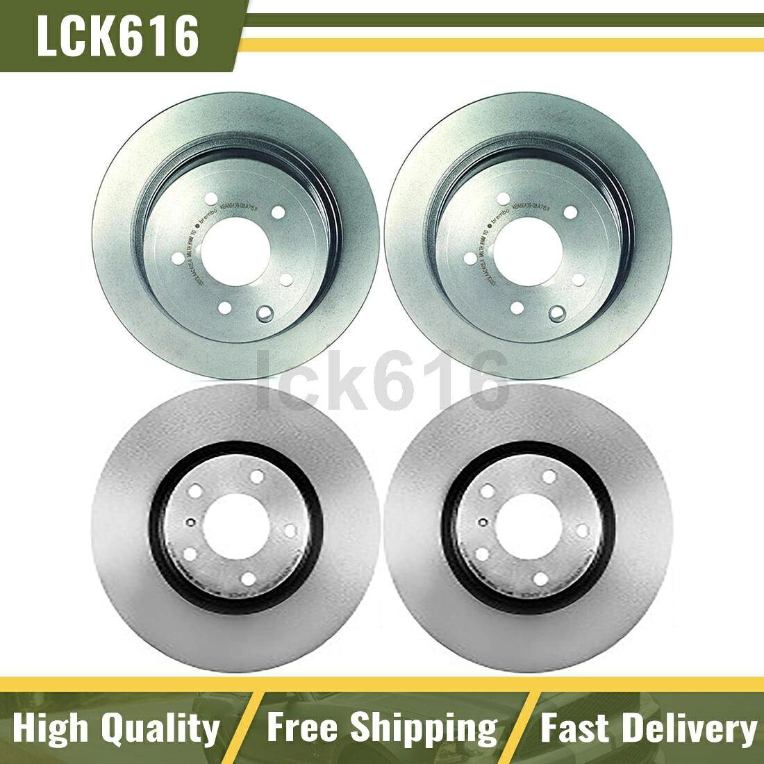 brake disc rotor 2005年から2006年の日産アルティマ向けに4のブレンボブレーキローターフロントリアキットセット Brembo Brake Rotors Front Rear Kit Set of 4 For 2005-2006 Nissan Altima【並行輸入品】