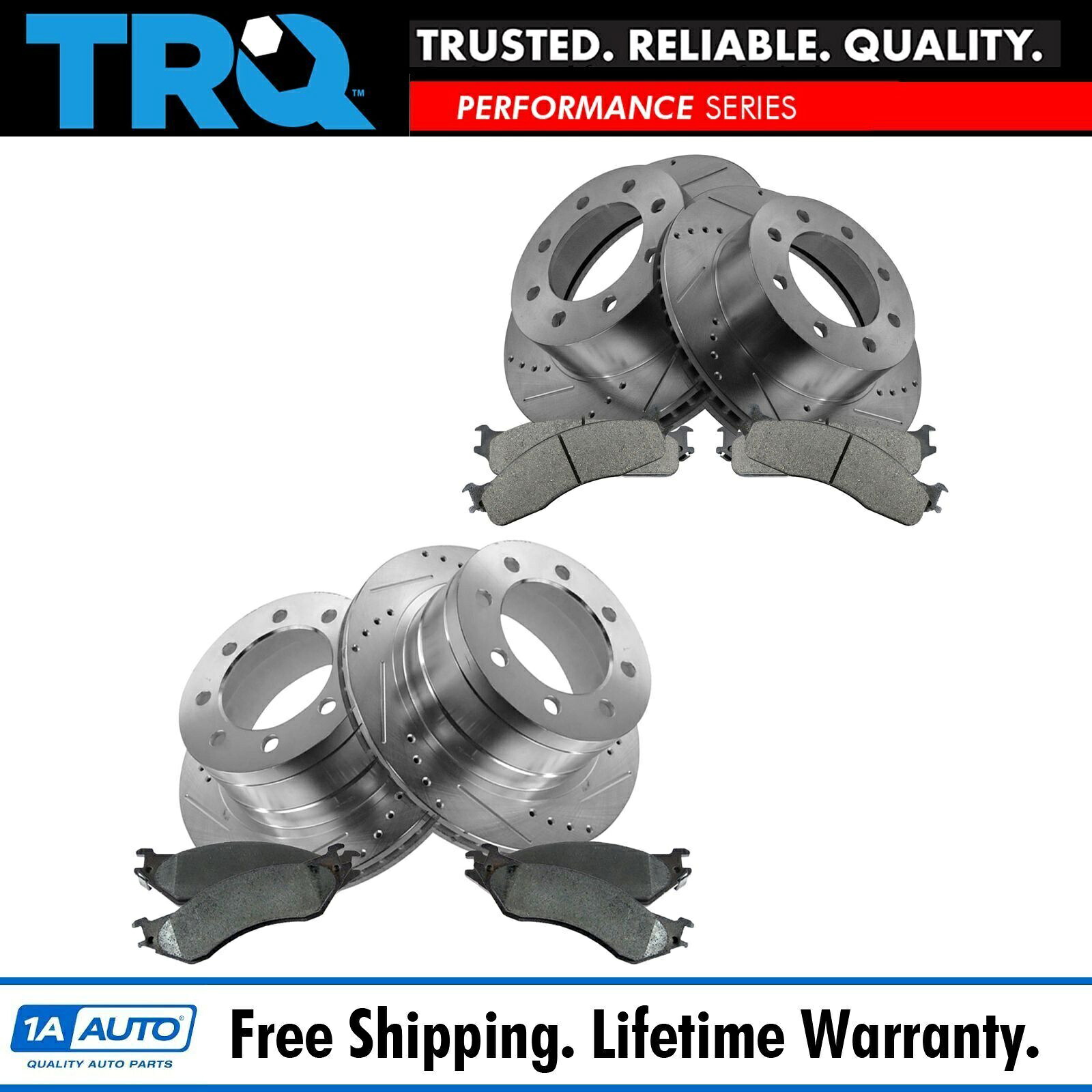 brake disc rotor TRQパフォーマンスローターセラミックブレーキパッドフロントリアキットw/化学物質 TRQ Performance Rotor Ceramic Brake Pad Front Rear Kit w/Chemicals【並行輸入品】|Us Custom Parts Shop USDM
