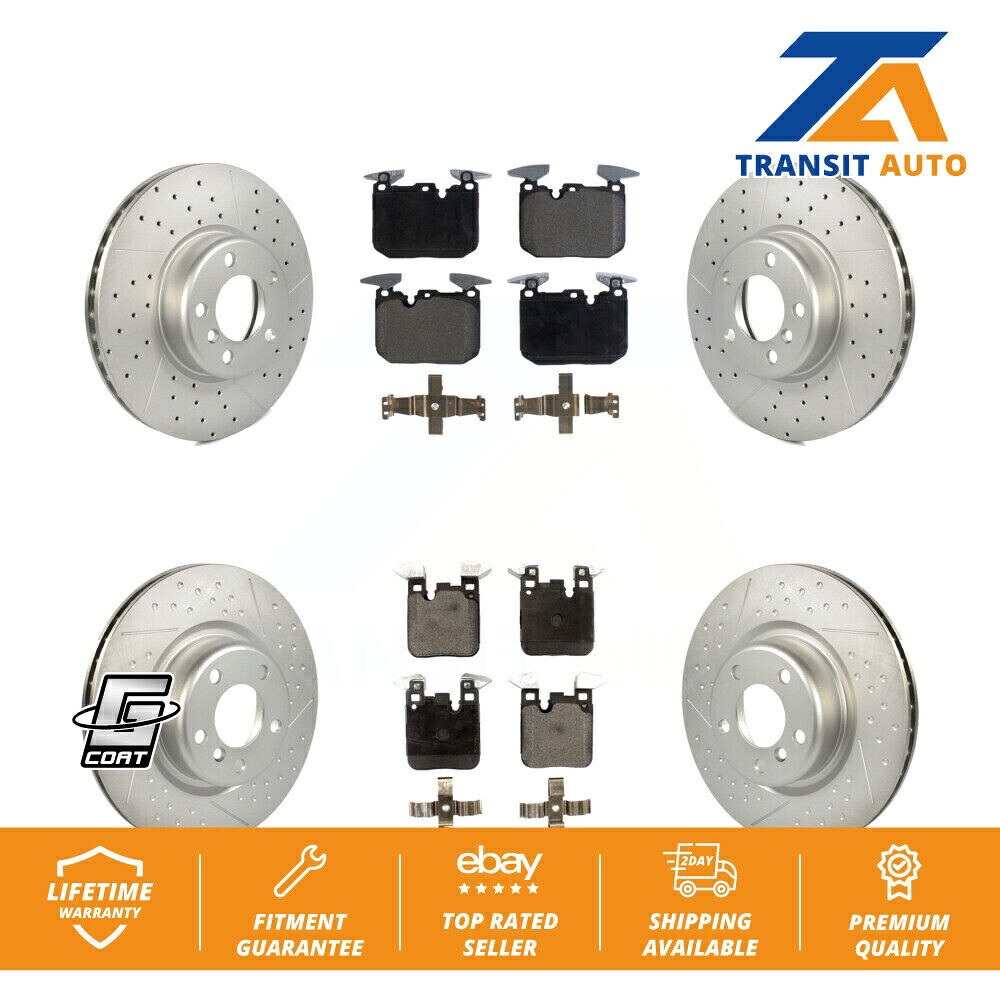brake disc rotor BMW 228i Xdrive用のフロントリアコーティングディスクブレーキローターとセラミックパッドキット Front Rear Coated Disc Brake Rotors And Ceramic Pads Kit For BMW 228i xDrive【並行輸入品】