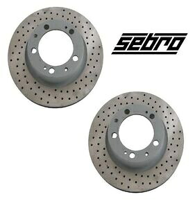 brake disc rotor ポルシェ944 968 2枚のディスクブレーキローターのセットフロントセブロスポーツドリル275808 For Porsche 944 968 Set Of 2 Disc Brake Rotors Front SEBRO Sport Drilled 275808【並行輸入品】