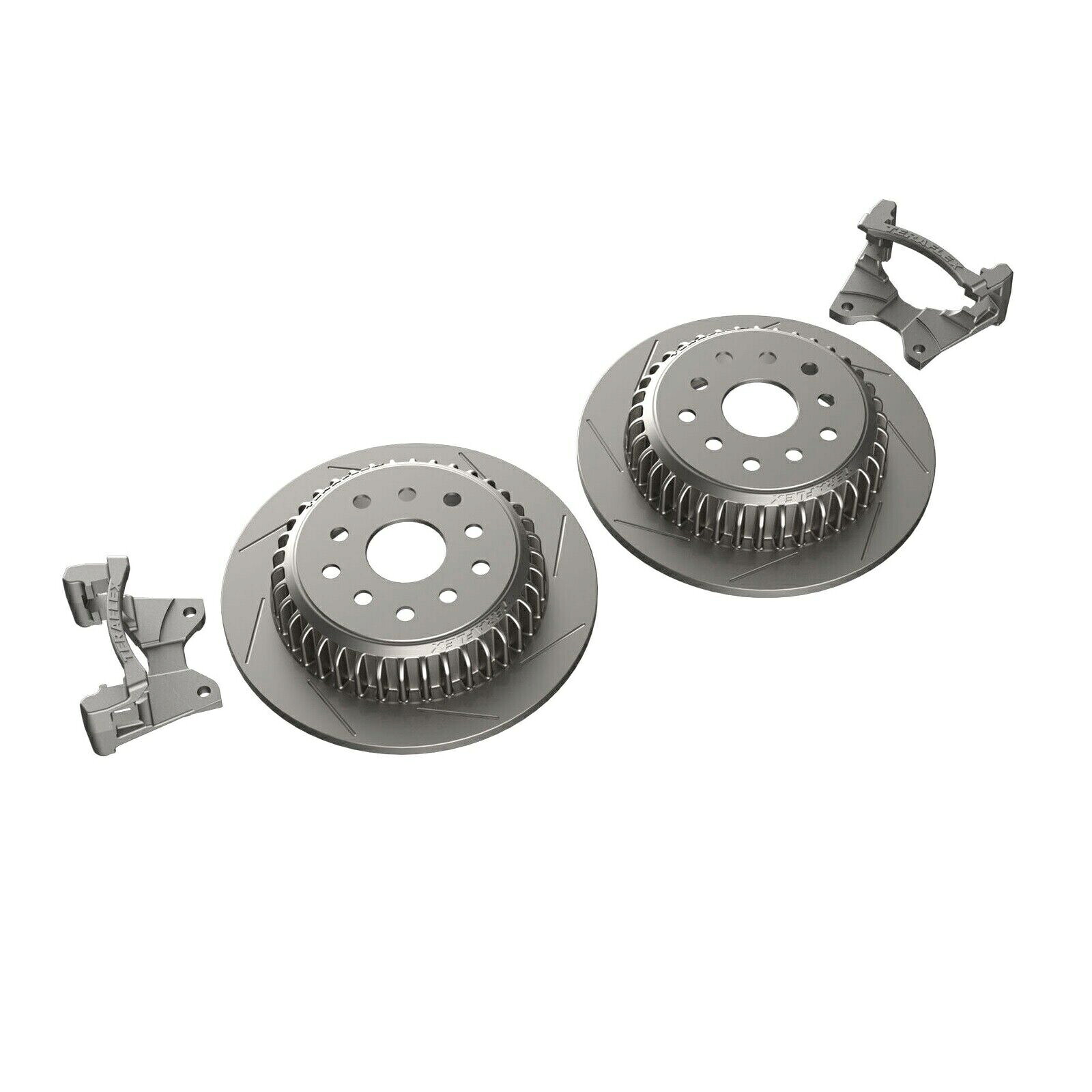 brake disc rotor Teraflex 4304460リアビッグローターキット07-18ラングラーJK用スロットローター付き Teraflex 4304460 Rear Big Rotor Kit w/ Slotted Rotors for 07-18 Wrangler JK【並行輸入品】