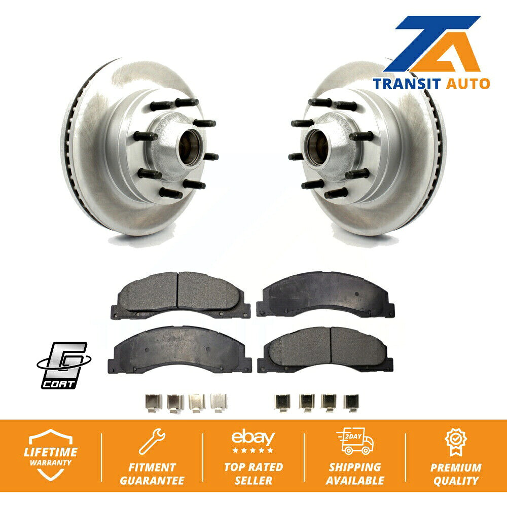 brake disc rotor フォードE-350スーパーデューティE-250用のフロントコートブレーキローターハブセミメタリックパッドキット Front Coat Brake Rotor Hub Semi-Metallic Pad Kit For Ford E-350 Super Duty E-250【並行輸入品】