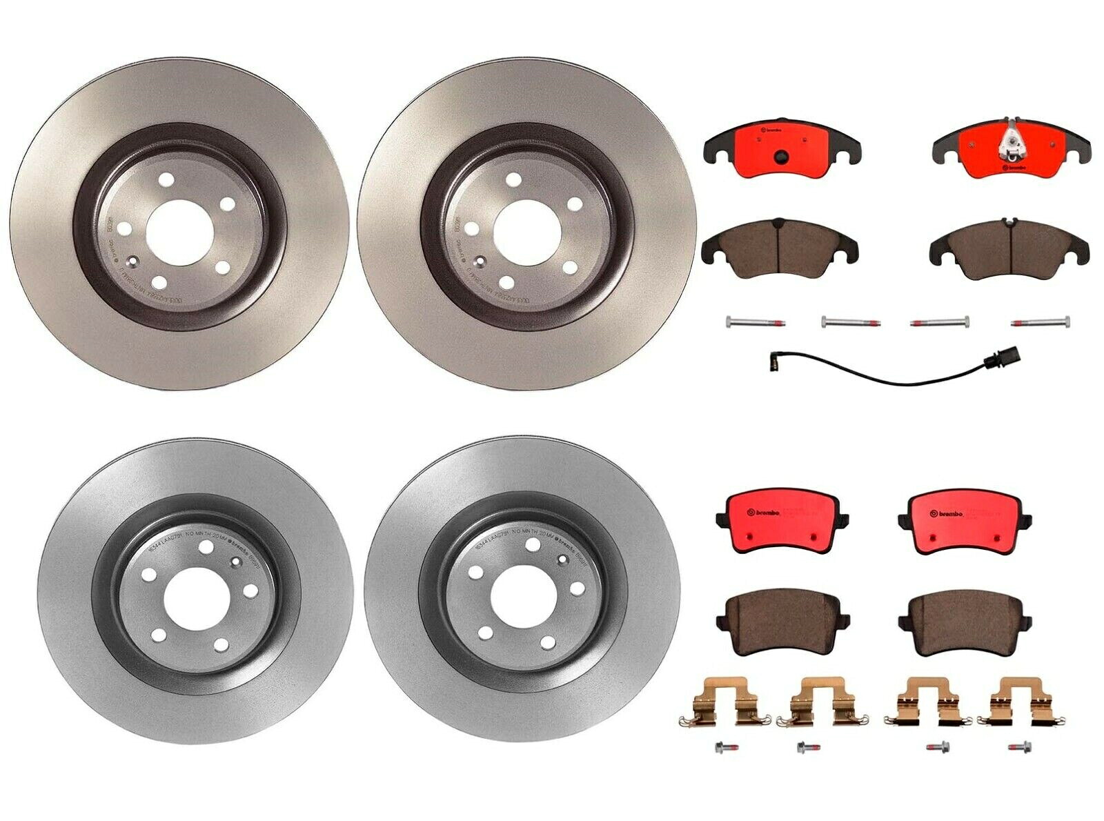brake disc rotor ブレンボフロント＆リアブレーキキットベントディスクローターAudi S4 S5用NAOセラミックパッド Brembo Front & Rear Brake Kit Vented Disc Rotors NAO Ceramic Pads For Audi S4 S5【並行輸入品】｜Us Custom Parts Shop USDM