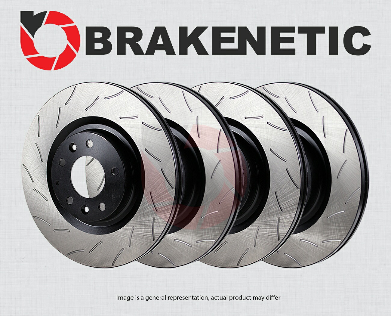 brake disc rotor [フロント+リア] Brakenetic Premium RSスロット付きブレーキローターベントBPRS89712 [FRONT+REAR] BRAKENETIC PREMIUM RS SLOTTED Brake Rotors VENTED BPRS89712【並行輸入品】