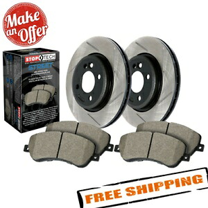 brake disc rotor StopTech 937.40070 Street Slotted 1ピースフロントブレーキキット16-18ホンダシビック StopTech 937.40070 Street Slotted 1-Piece Front Brake Kit for 16-18 Honda Civic【並行輸入品】