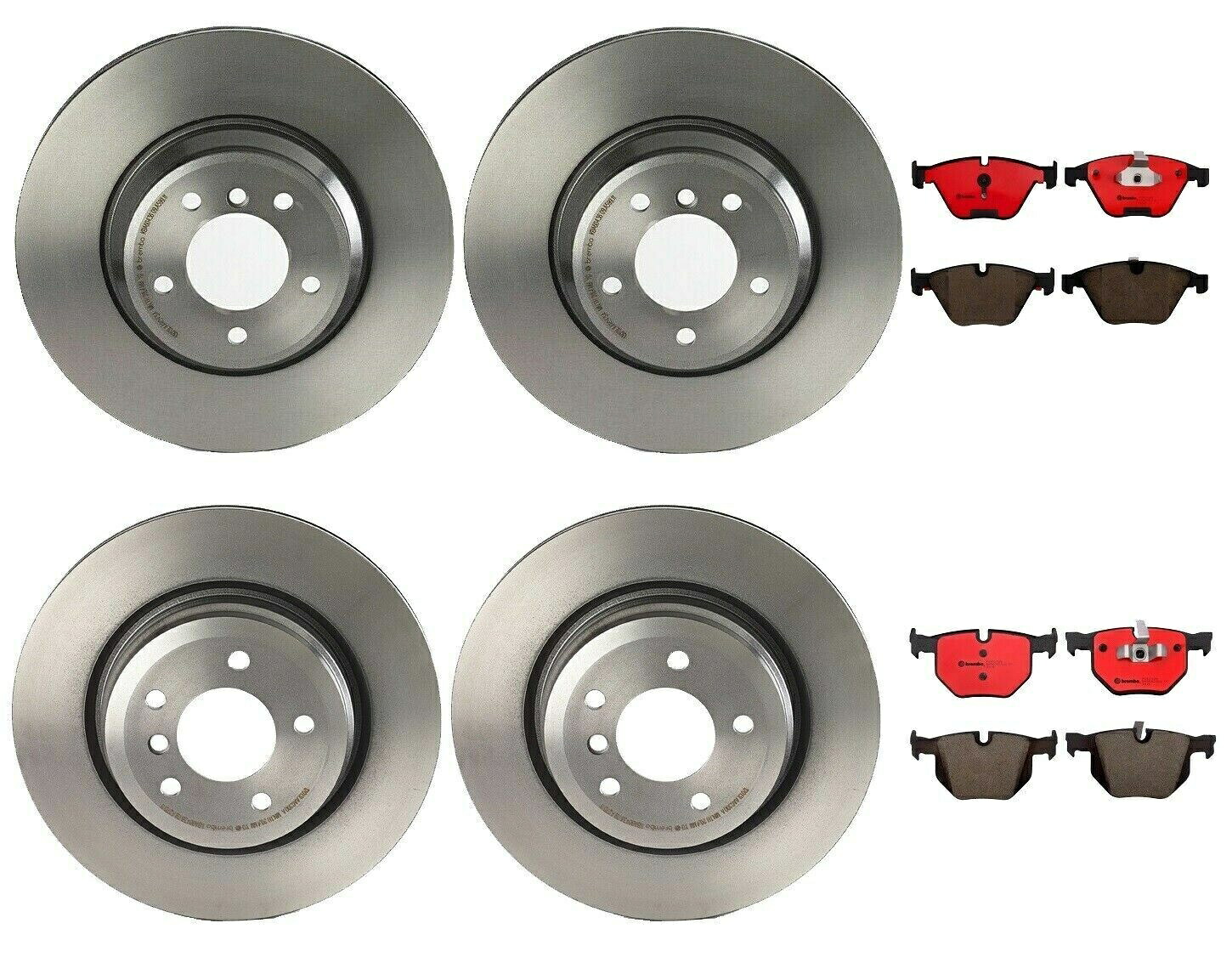 brake disc rotor BREMBOフロントおよびリアブレーキキットディスクローターBMW E90 E91 E92 E93用セラミックパッド Brembo Front and Rear Brake Kit Disc Rotors Ceramic Pads For BMW E90 E91 E92 E93【並行輸入品】