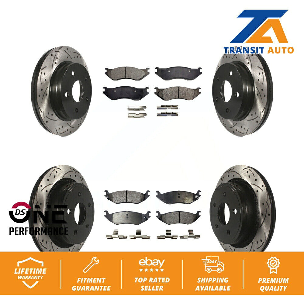 brake disc rotor フロントリアコーティングドリルスロットスロットディスクブレーキローターローターセラミックパッドキットダッジRAM 1500 Front Rear Coated Drill Slot Disc Brake Rotor Ceramic Pad Kit For Dodge Ram 1500【並行輸入品】｜Us Custom Parts Shop USDM 89,480円