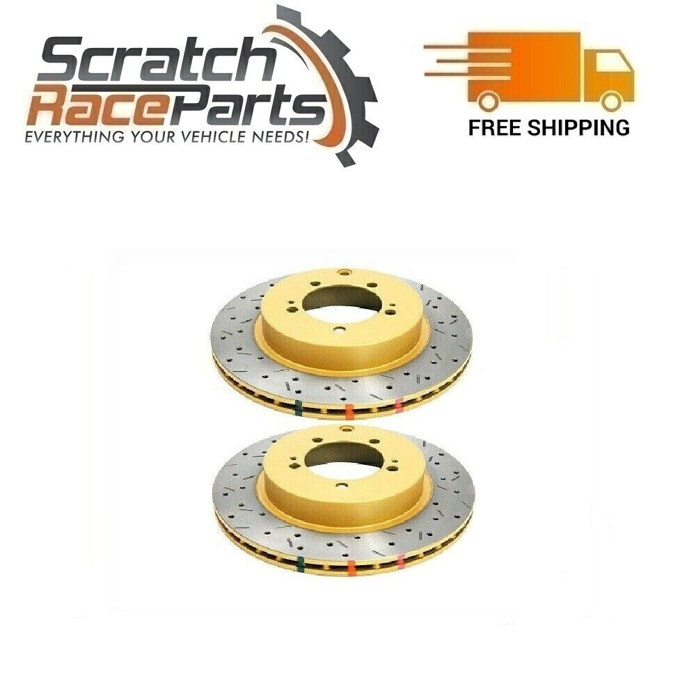 brake disc rotor DBAリアドリル＆スロット4000シリーズT3スロットローター（ペア）進化03-08に適合する DBA Rear Drilled & Slotted 4000 Series T3 Slot Rotor (Pair) Fits Evolution 03-08【並行輸入品】