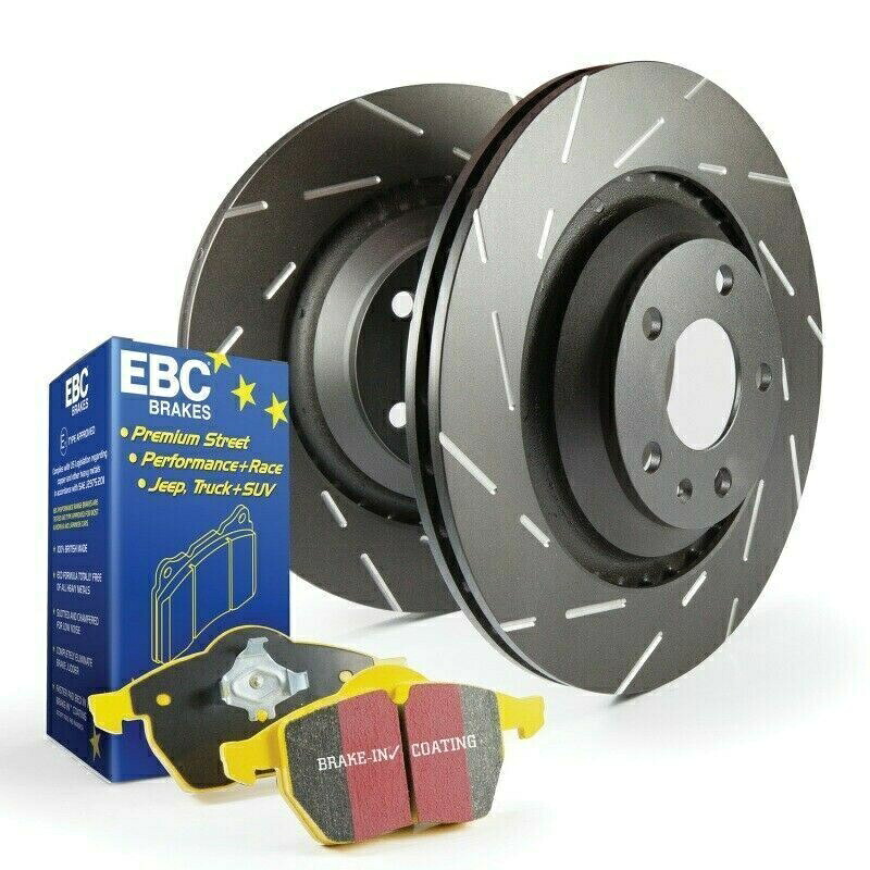 brake disc rotor EBC S9キット - イエロースタッフブレーキパッド＆USRスロットローター（フロント）09-11アウディ EBC S9 Kit - Yellowstuff Brake Pads & USR Slotted Rotors (FRONT) for 09-11 Audi【並行輸入品】