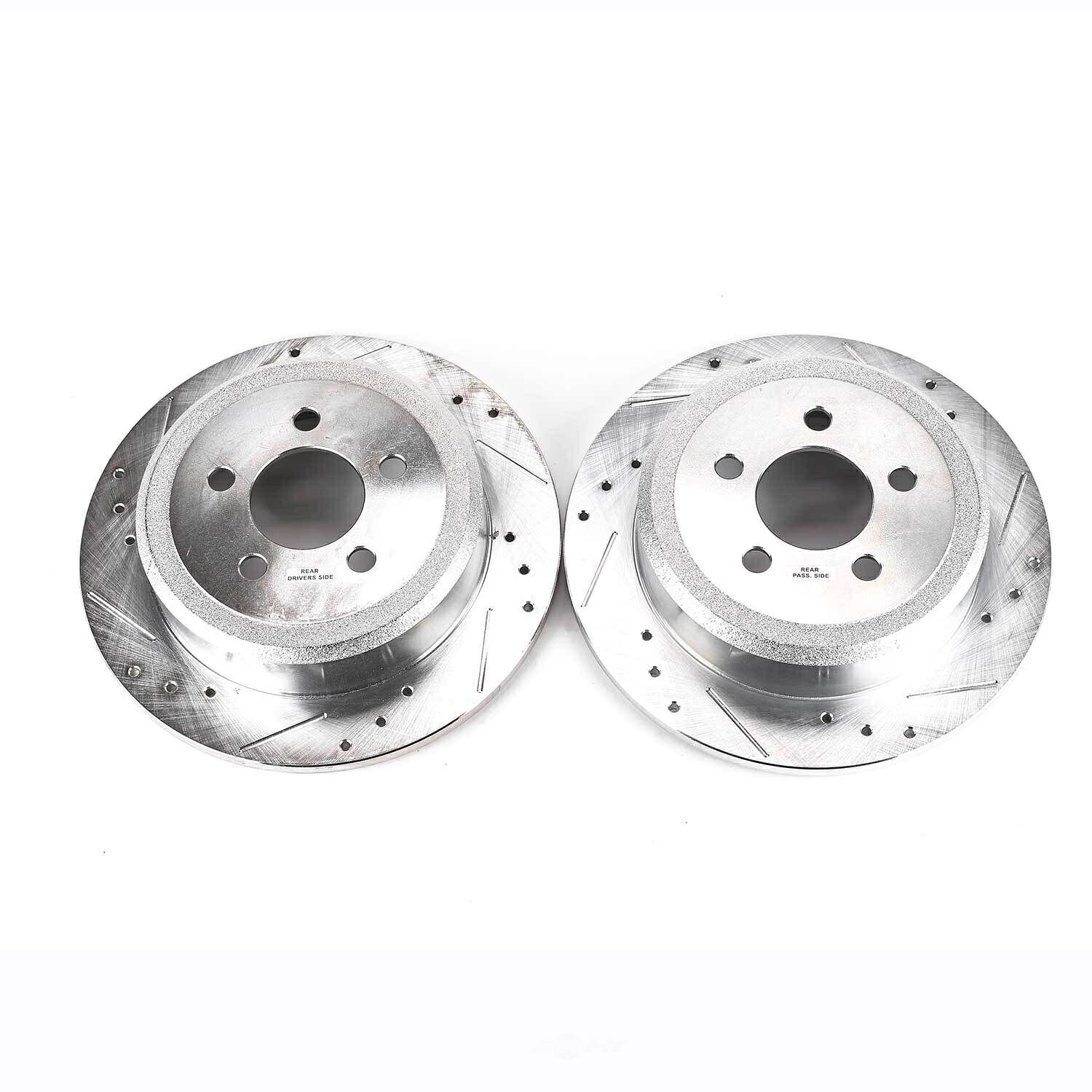 brake disc rotor ディスクブレーキローターセットドリルドリル、スロット、および亜鉛メッキブレーキローターペア後部 Disc Brake Rotor Set-Rear Drilled, Slotted and Zinc Plated Brake Rotor Pair Rear【並行輸入品】