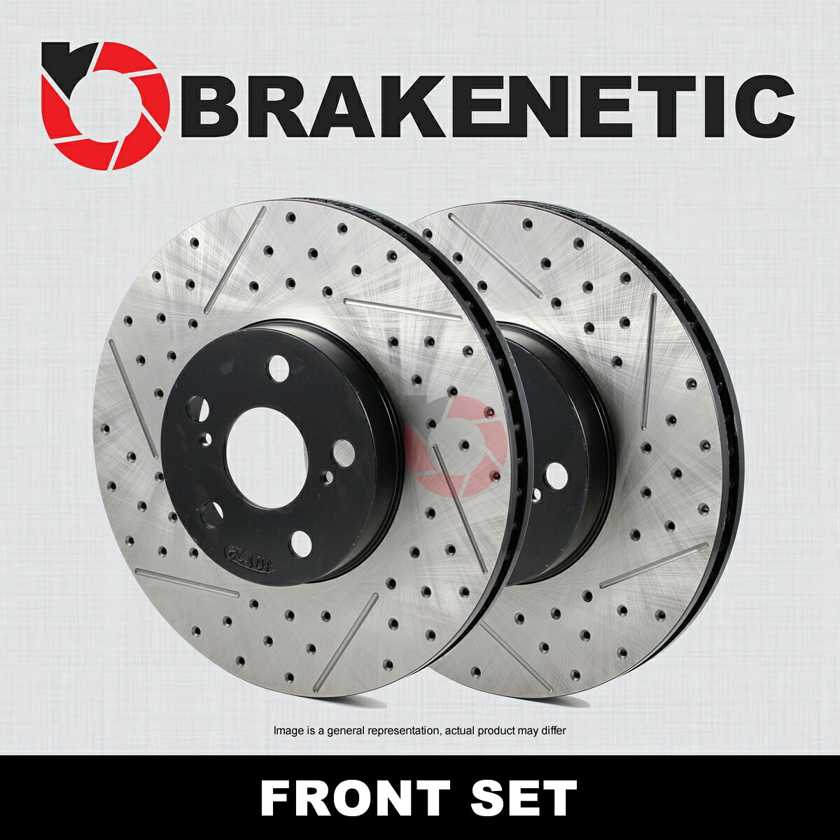 brake disc rotor [フロントセット] Brakenetic Premium Drilled Slotted Brake Disc Rotors BNP33095.DS [FRONT SET] BRAKENETIC PREMIUM Drilled Slotted Brake Disc Rotors BNP33095.DS【並行輸入品】