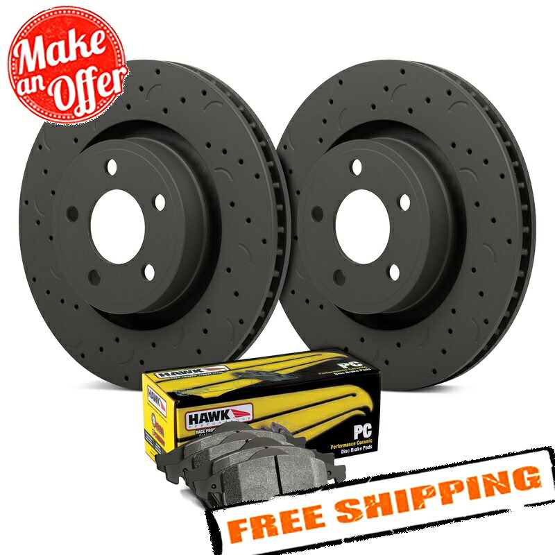 brake disc rotor Hawk Talon PC Drilled＆Slotted Front Brake Kit 10-15トヨタ4runner Hawk Talon PC Drilled & Slotted Front Brake Kit for 10-15 Toyota 4Runner【並行輸入品】