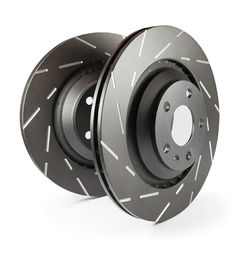 brake disc rotor EBCブレーキUSR7401 -USRブラックダッシュスロット＆ベント1ピースフロントスポーツローター EBC Brakes USR7401 - USR Black Dash Slotted & Vented 1-Piece Front Sport Rotors【並行輸入品】