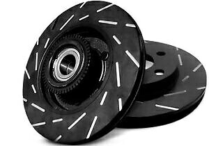 brake disc rotor EBCブレーキUSR7708 -USRブラックダッシュスロット＆ベント1ピースフロントスポーツローター EBC Brakes USR7708 - USR Black Dash Slotted & Vented 1-Piece Front Sport Rotors【並行輸入品】