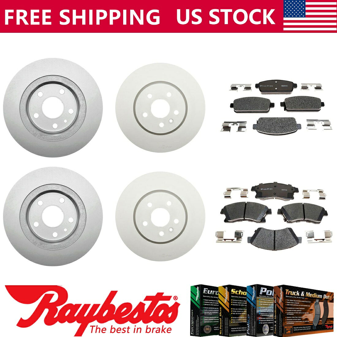 brake disc rotor シボレーソニック2014 2013フロントリアキットコーティングブレーキローターとセラミックパッドにぴったり Fits Chevrolet Sonic 2014 2013 Front Rear Kit Coated Brake Rotors & Ceramic Pads【並行輸入品】