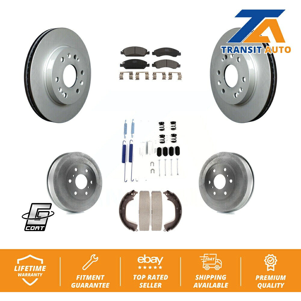 brake disc rotor シボレーシルバラード用のフロントリアコーティングブレーキローターローターセラミックパッドドラムキット（7PC） Front Rear Coated Brake Rotor Ceramic Pad Drum Kit (7Pc) For Chevrolet Silverado【並行輸入品】