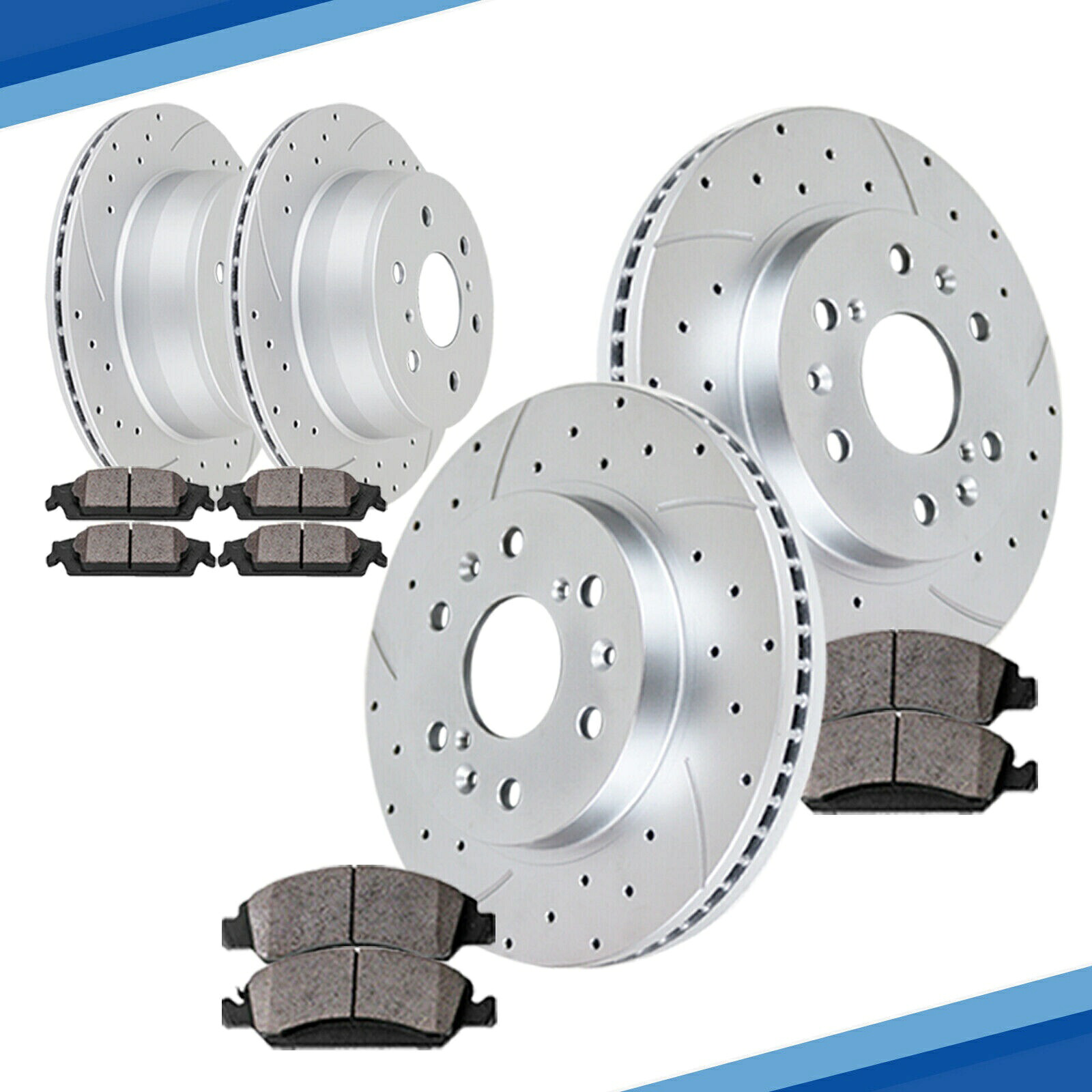 brake disc rotor シボレーシルバラードGMCシエラ1500フロントリアブレーキディスクローターとパッドブレーキ Fit Chevy Silverado GMC Sierra 1500 Front Rear Brake Disc Rotors and Pads Brakes【並行輸入品】 91,234円