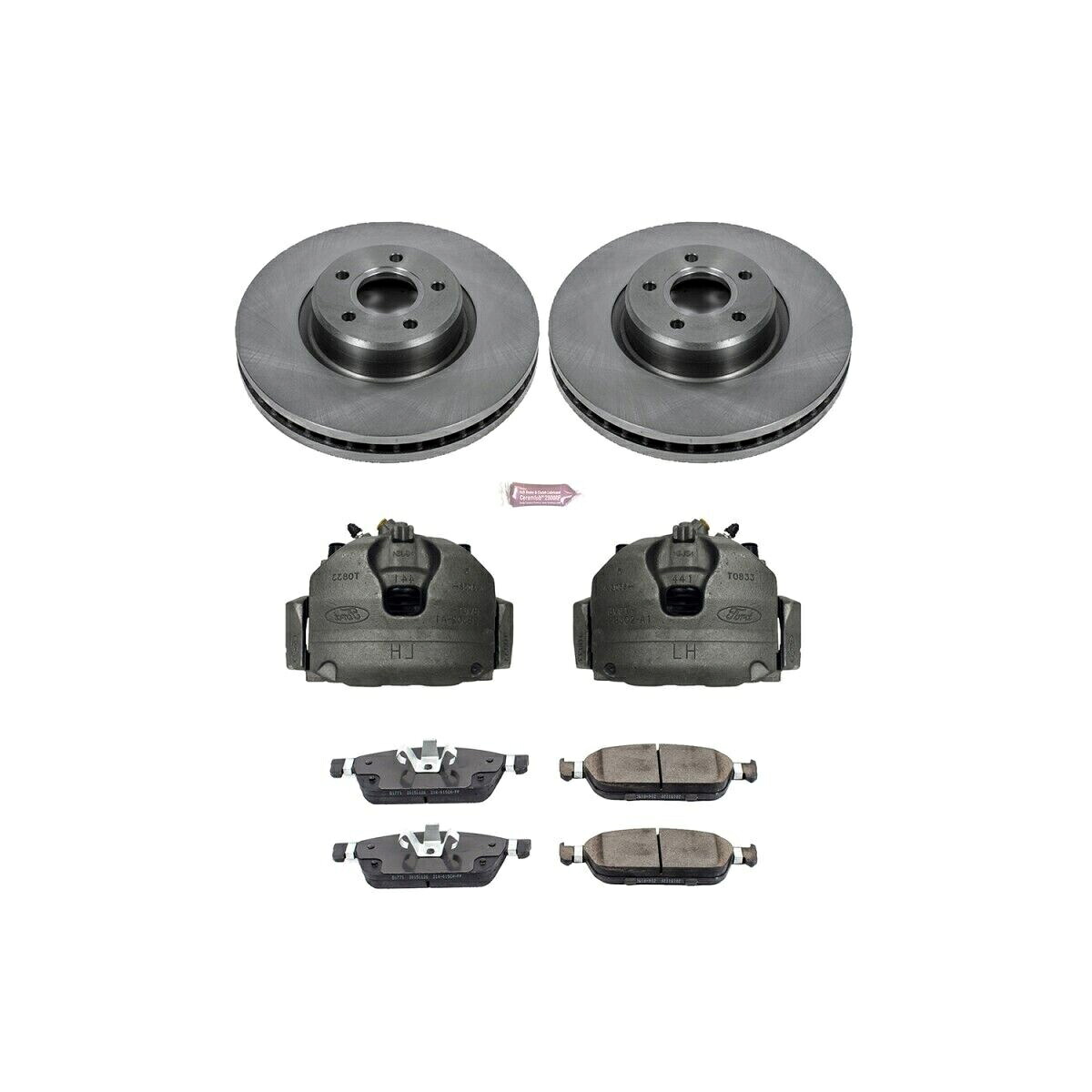 brake disc rotor KCOE7208 PowerStop 2ホイールセットブレーキディスクとキャリパーキットのフロント新しいフォーカス KCOE7208 Powerstop 2-Wheel Set Brake Disc and Caliper Kits Front New for Focus【並行輸入品】｜Us Custom Parts Shop USDM