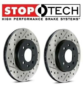 brake disc rotor 1994-2004マスタングコブラマッハ1ストップテッククロスドリルスロットローターフロントペア 1994-2004 Mustang Cobra Mach 1 StopTech Cross Drilled Slotted Rotors Front Pair【並行輸入品】 87,725円
