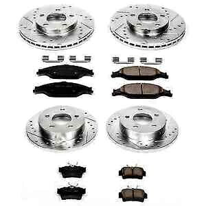 brake disc rotor パワーストップK1302フロント/リアZ23エボリューション1 99-04マスタング向けのクリックブレーキキット Power Stop K1302 Front/Rear Z23 Evolution 1-Click Brake Kit for 99-04 Mustang【並行輸入品】