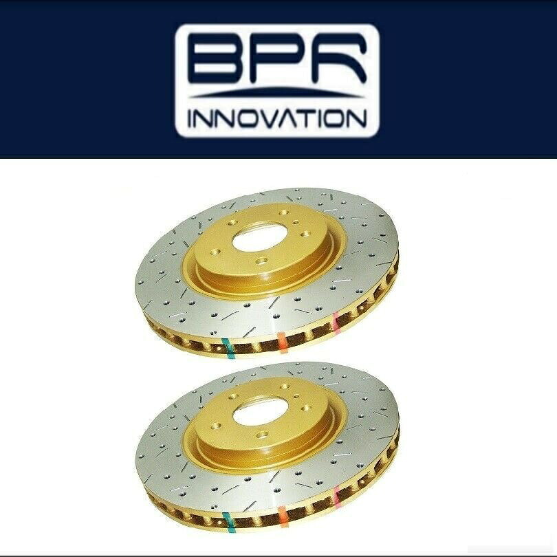 brake disc rotor WRX STI 04-12フロントドリルとスロット4000シリーズT3スロットローター（ペア）のDBA DBA For WRX STI 04-12 Front Drilled & Slotted 4000 Series T3 Slot Rotor (Pair)【並行輸入品】