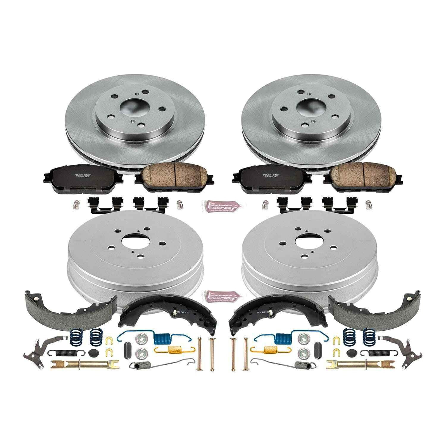 brake disc rotor Power Stop Koe15230DK 1クリックデイリードライバーパッド/ローター/ドラム＆シューキットSienna用 Power Stop KOE15230DK 1-Click Daily Driver Pad/Rotor/Drum & Shoe Kits for SIENNA【並行輸入品】