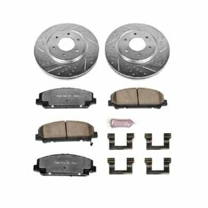 brake disc rotor パワーストップK2961-36フロントZ36トラック＆Towブレーキキット艦隊/タイタン/QX56 Power Stop K2961-36 Front Z36 Truck & Tow Brake Kit for Armada/Titan/QX56【並行輸入品】