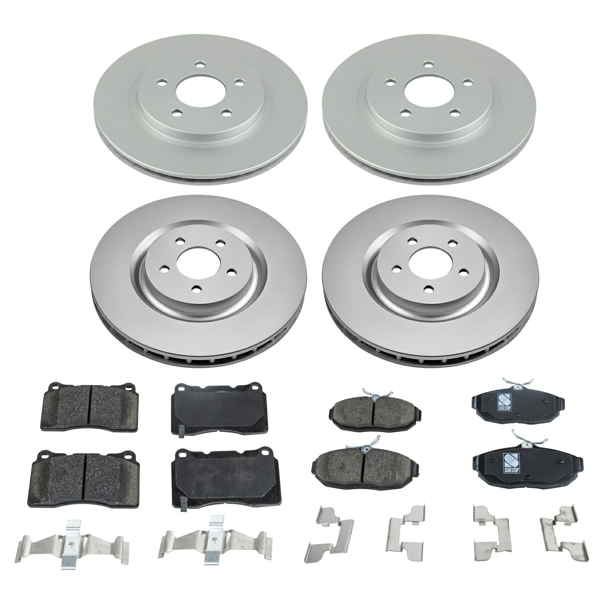 brake disc rotor Kit-092921-2075 Sure Stop 4-Wheelセットブレーキディスクとパッドキットの前後 KIT-092921-2075 Sure Stop 4-Wheel Set Brake Disc and Pad Kits Front & Rear【並行輸入品】