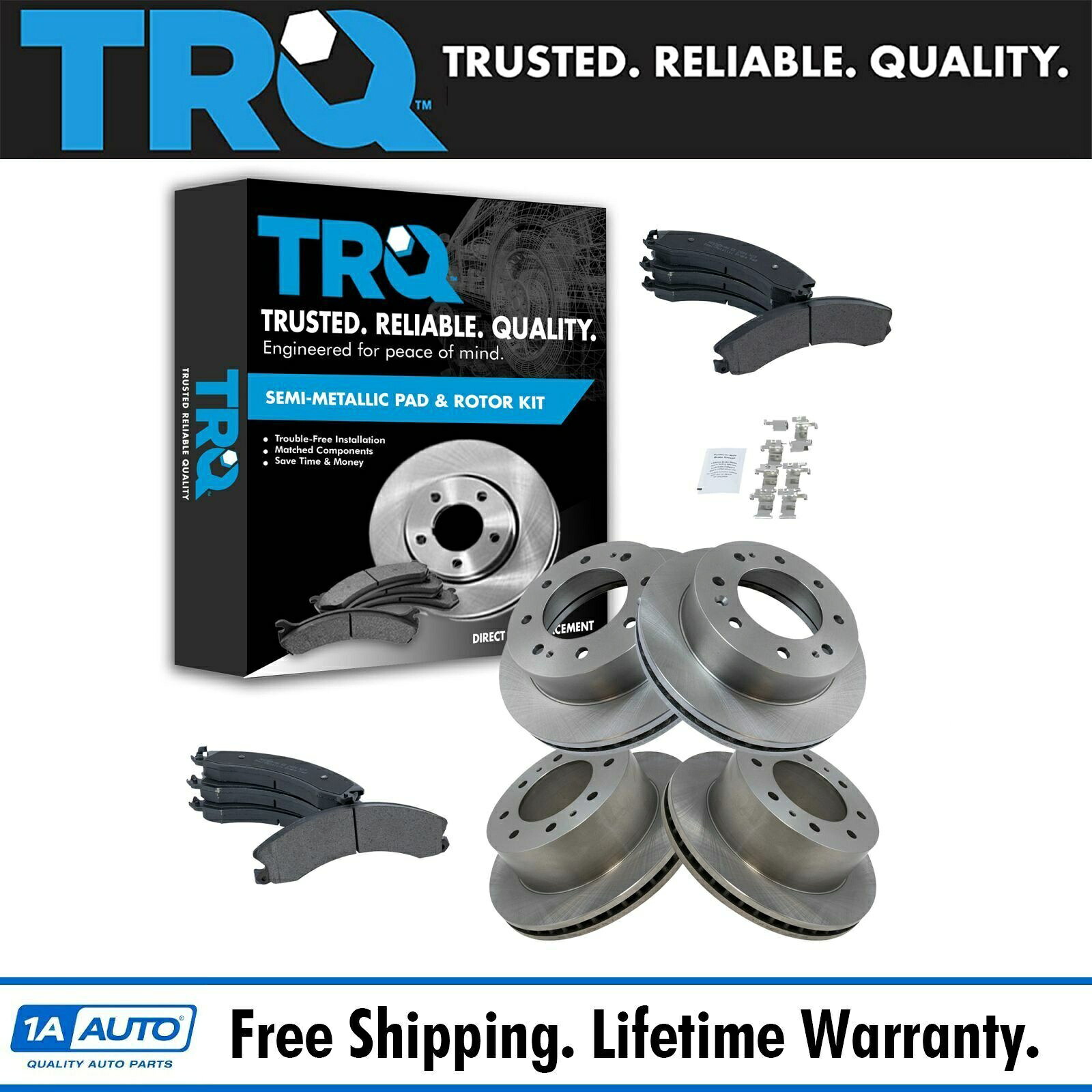 brake disc rotor TRQフロント＆リアPOSIメタリックブレーキパッドとシボレーGMC 2500 3500 HD用ローターキット TRQ Front & Rear Posi Metallic Brake Pad & Rotor Kit for Chevy GMC 2500 3500 HD【並行輸入品】｜Us Custom Parts Shop USDM 92,142円
