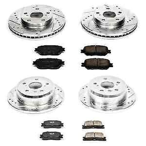 brake disc rotor パワーストップK1066フロント/リアZ23エボリューション1トヨタカムリ用のクリックブレーキキット Power Stop K1066 Front/Rear Z23 Evolution 1-Click Brake Kit for Toyota Camry【並行輸入品】