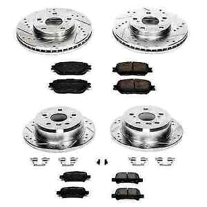 brake disc rotor パワーストップK1065フロント/リアZ23エボリューション1トヨタカムリ用のクリックブレーキキット Power Stop K1065 Front/Rear Z23 Evolution 1-Click Brake Kit for Toyota Camry【並行輸入品】