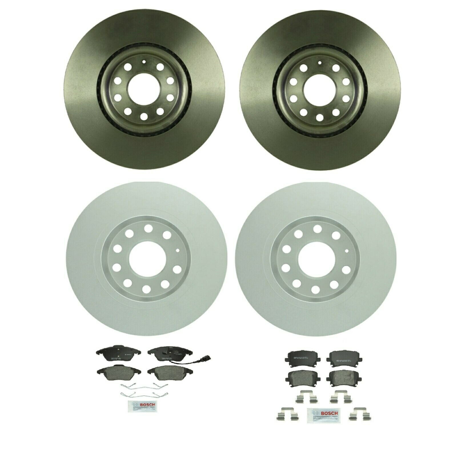 brake disc rotor ボッシュフロント312mm＆リア286mmブレーキキットディスクローターVWアウディ用メタリックパッド Bosch Front 312mm & Rear 286mm Brake Kit Disc Rotors Metallic Pads For VW Audi【並行輸入品】