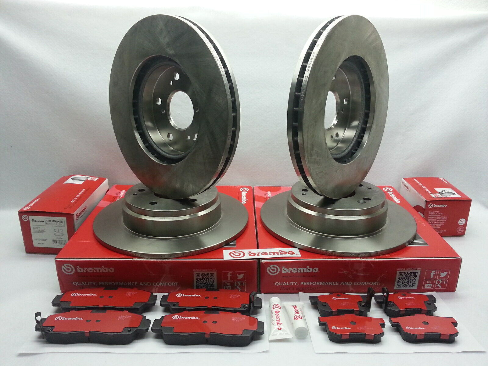 brake disc rotor Acura MDX 2003-2006用の本物のブレンボセットローター +ブレーキパッド（2フロントおよび2賃金） Genuine Brembo Set Rotors + Brake Pads (2-Front &2-Rear) FOR Acura MDX 2003-2006【並行輸入品】｜Us Custom Parts Shop USDM