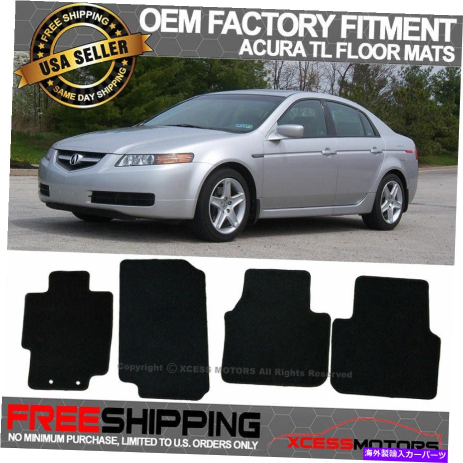 海外製 エアロパーツ フィット04-08 ACURA TL 4DR OE FACTORY FITMENT FLOOR MATSカーペットナイロンブラック Fit 04-08 Acura TL 4Dr OE Factory Fitment Floor Mats Carpet Nylon Black【並行輸入品】｜Us Custom Parts Shop USDM