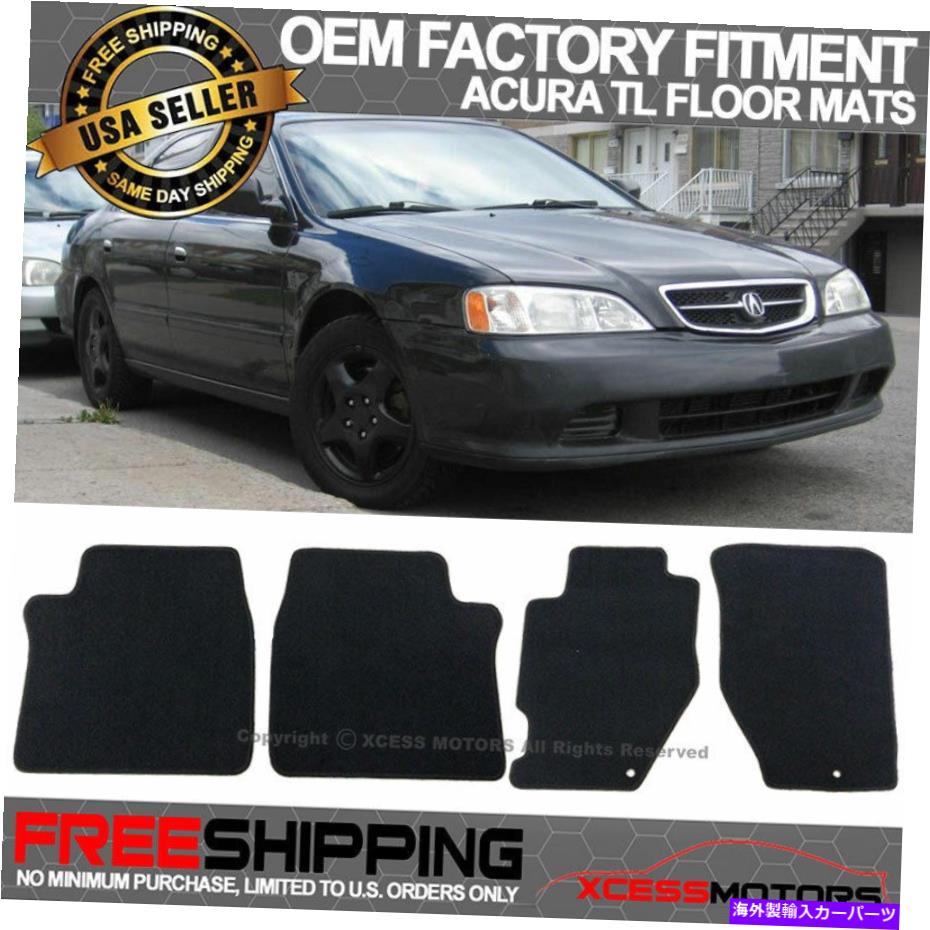 海外製 エアロパーツ フィット99-03 ACURA TL 4DR OE Factory Floor Matsカーペットナイロンブラック Fit 99-03 Acura TL 4Dr OE Factory Floor Mats Carpet Nylon Black【並行輸入品】