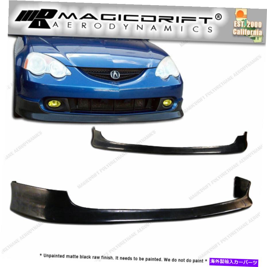海外製 エアロパーツ 02-04 ACURA RSX DC5タイプR ITR TRスタイルポリウレタンバンパーフロントリップ For 02-04 Acura RSX DC5 Type R ITR TR Style Poly Urethane Bumper Front Lip【並行輸入品】