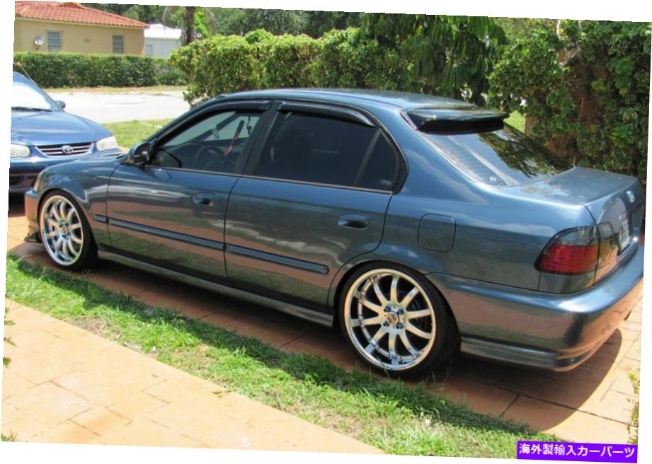 海外製 エアロパーツ 96-00 CIVIC 4D VENT WINDOMED TINTED STICKSTINTED STICK ON VISOR RAIN SUN WIND GUARDディフューザー 96-00 CIVIC 4D VENT WINDOW TINTED STICK ON VISOR RAIN SUN WIND GUARD DIFFUSER【並行輸入品】|Us Custom Parts Shop USDM