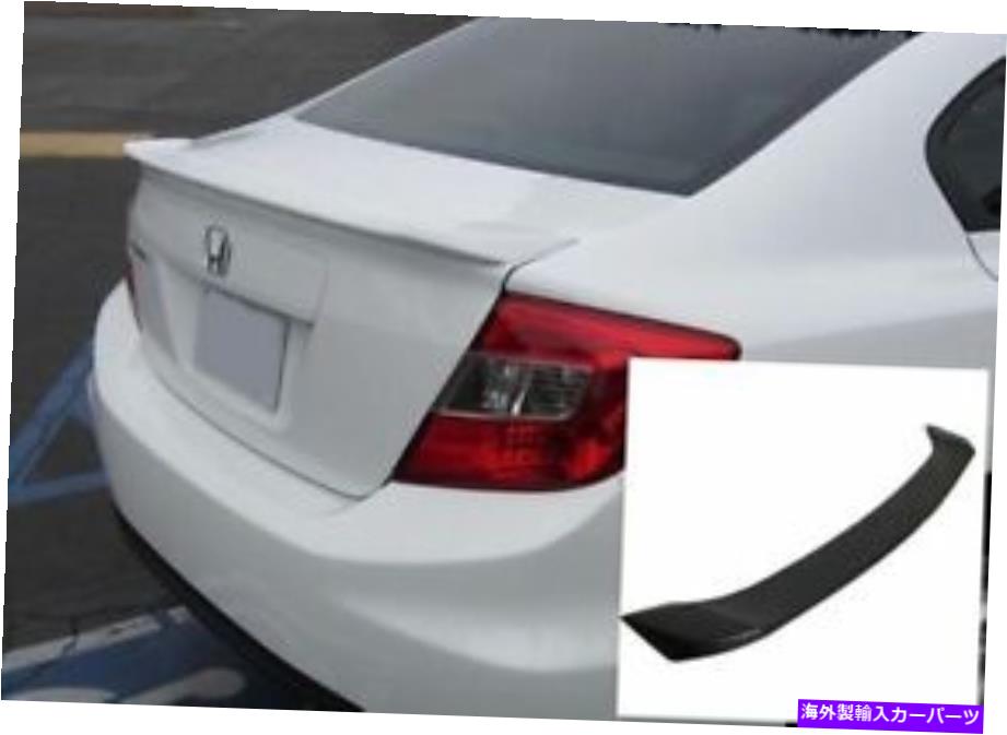 海外製 エアロパーツ 2012-2015 Honda Civic 4D ABSリアトランクデッキスポイラーウィング未塗装 FIT 2012-2015 HONDA CIVIC 4D ABS REAR TRUNK DECK SPOILER WING UNPAINTED【並行輸入品】