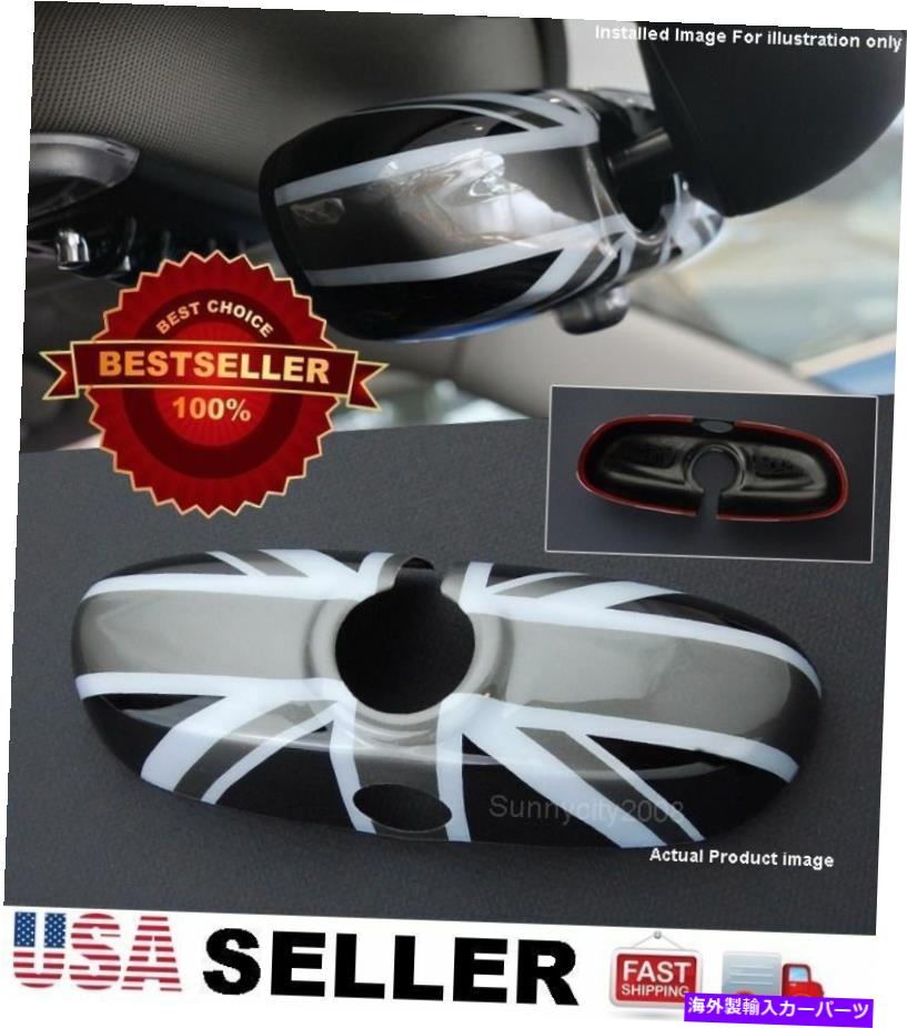 海外製 エアロパーツ ブラックユニオンジャックUKフラッグバックミラーミニクーパーF55 F56 !! USA !! Black Union Jack UK Flag Rear View Mirror Cover For MINI Cooper F55 F56 !!USA!!【並行輸入品】
