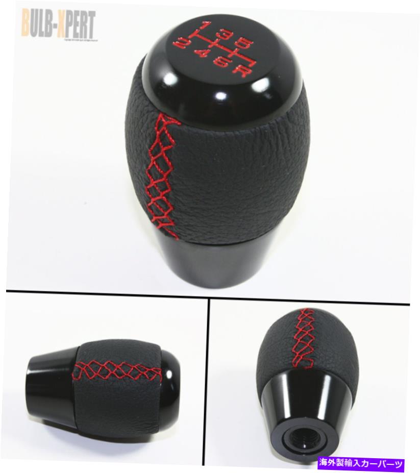 海外製 エアロパーツ マツダ10mm x 1.25 rx7 rx8 3 6 6スピードレザーレッドステッチシフトノブ FOR MAZDA 10MM X 1.25 RX7 RX8 3 6 6 SPEED LEATHER RED STITCHING SHIFT KNOB【並行輸入品】