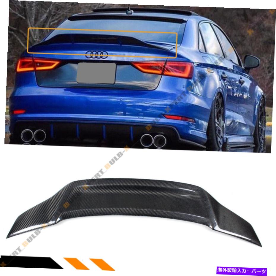 海外製 エアロパーツ 14-2020のAudi A3 S3 RS3 8VセダンRTスタイルカーボンファイバーダックビルトランクスポイラー FOR 14-2020 AUDI A3 S3 RS3 8V SEDAN RT STYLE CARBON FIBER DUCKBILL TRUNK SPOILER【並行輸入品】