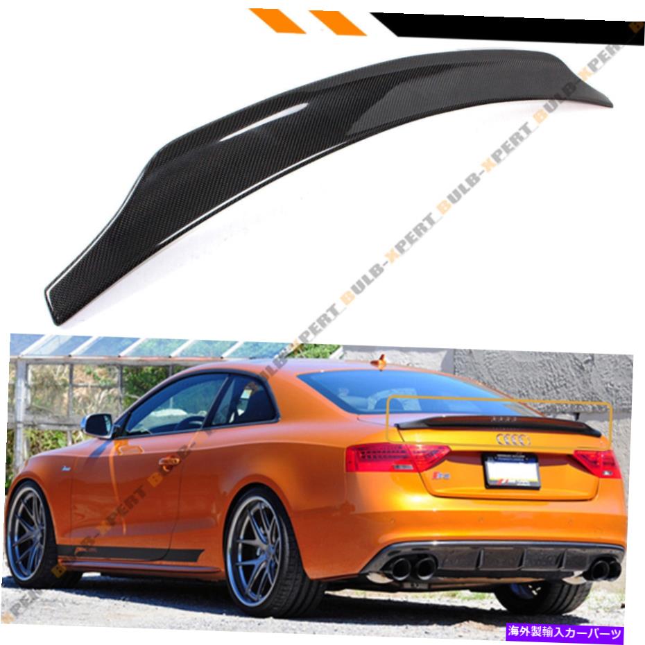 海外製 エアロパーツ 2009-2016 Audi S5 RS5 Cat Style Carbon Fiber HighKickトランク蓋のネタバレ翼 FOR 2009-2016 AUDI S5 RS5 CAT STYLE CARBON FIBER HIGHKICK TRUNK LID SPOILER WING【並行輸入品】