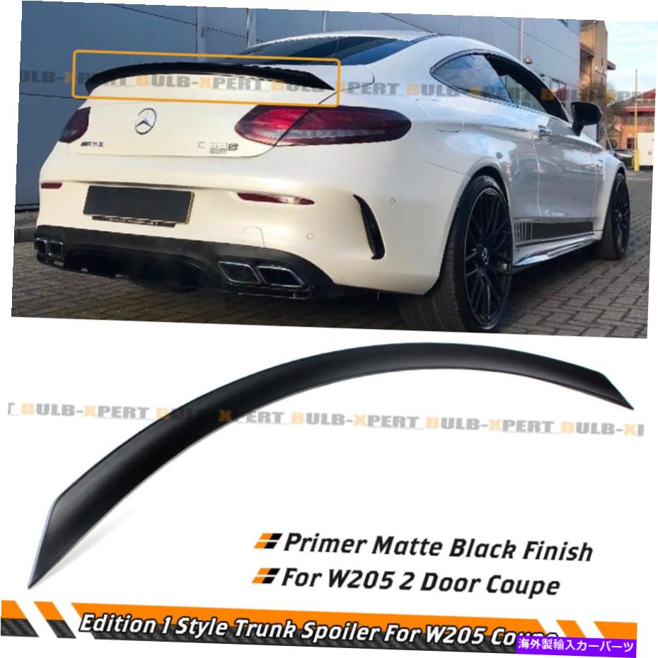 海外製 エアロパーツ 17-21メルセデスW205 2DRクーペC63Sエディション1スタイルマットブラックトランクスポイラー FOR 17-21 MERCEDES W205 2DR COUPE C63S EDITION 1 STYLE MATTE BLACK TRUNK SPOILER【並行輸入品】