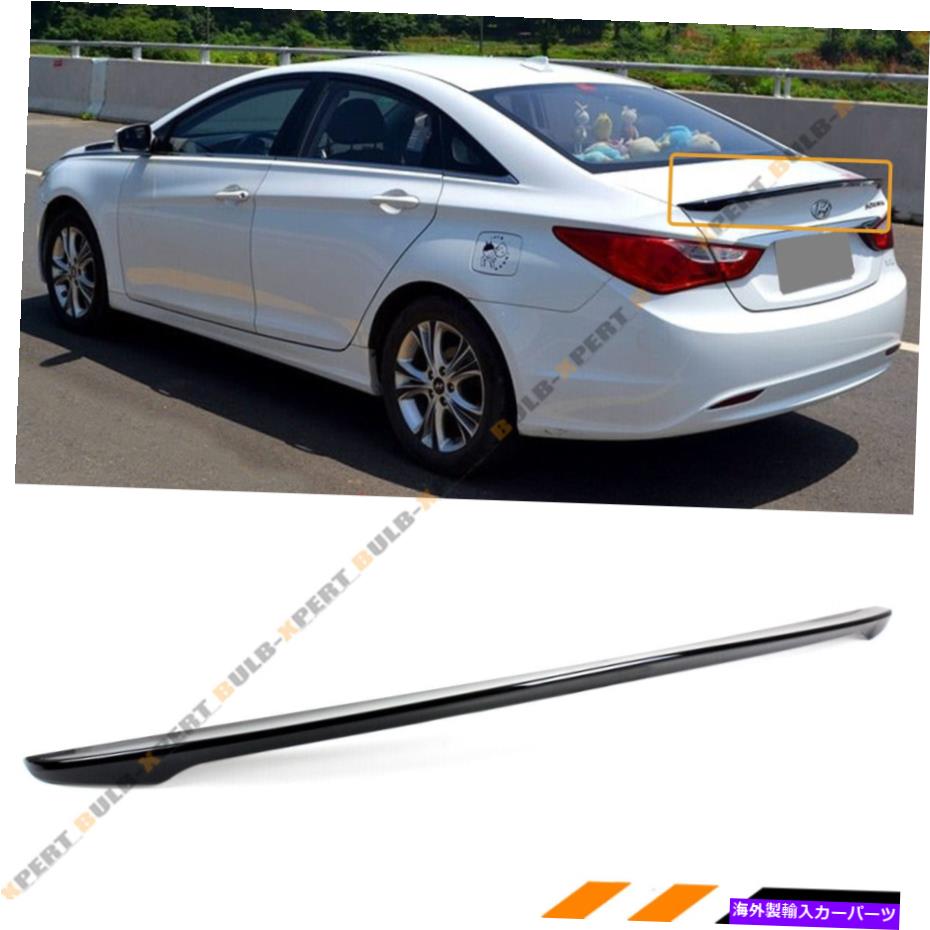 海外製 エアロパーツ 2011 - 14年のヒュンダイソナタGLS SE塗装光沢のあるBLK KDMスポーツトランクリッドスポイラー FOR 2011-14 HYUNDAI SONATA GLS SE PAINTED GLOSSY BLK KDM SPORT TRUNK LID SPOILER【並行輸入品】