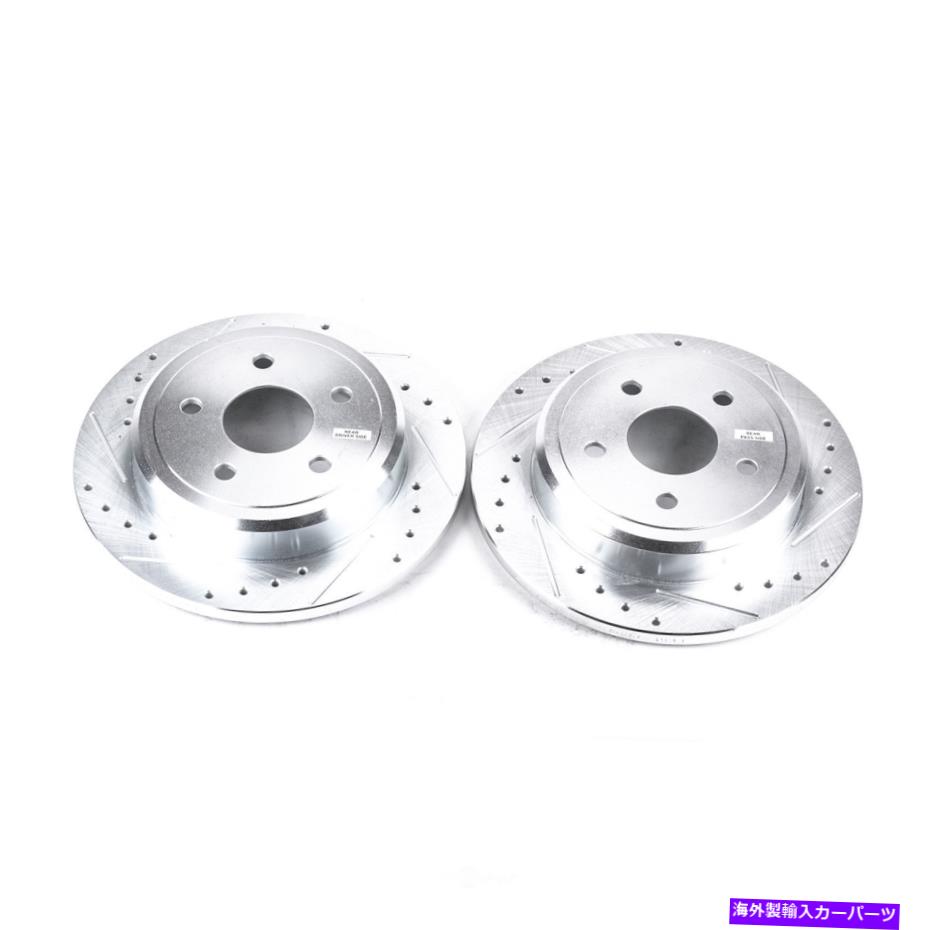brake disc rotor ディスクブレーキローターセットリア掘削、スロット、および亜鉛メッキブレーキローターペア後部 Disc Brake Rotor Set-Rear Drilled, Slotted and Zinc Plated Brake Rotor Pair Rear【並行輸入品】