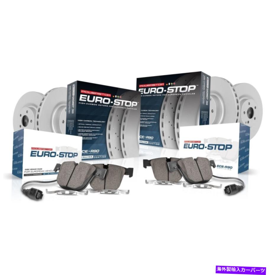 brake disc rotor ESK639パワーストップブレーキディスクとパッドキット4輪セットフロント＆リアセダン用アウディ ESK639 Powerstop Brake Disc and Pad Kits 4-Wheel Set Front & Rear Sedan for Audi【並行輸入品】